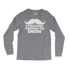 mustaching through snow Long Sleeve Shirts