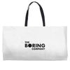 the boring company black logo Weekender Totes
