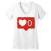 no love notification Women's V-Neck T-Shirt