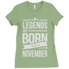 legends are born in november Ladies Fitted T-Shirt