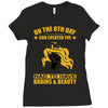 on the 8th day god created the redhead because someone had to have bra Ladies Fitted T-Shirt