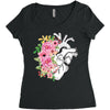 Heart And Flowers Women's Triblend Scoop T-shirt