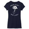drop fast die last back Women's V-Neck T-Shirt