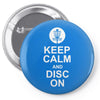 keep calm and disc golf on target frisbee basket Pin-back button