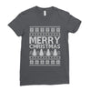 ugly merry christmas Ladies Fitted T-Shirt