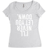 i'll never let you down Women's Triblend Scoop T-shirt