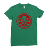 red skull logo avengers marvel comics gift Ladies Fitted T-Shirt