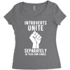 introverts unite separately in your own homes Women's Triblend Scoop T-shirt