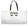 welcome to the gun show ron burdundy anchorman inspired gift funny Weekender Totes