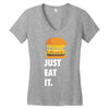 just eat it burger lover Women's V-Neck T-Shirt