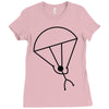stick man skydiving Ladies Fitted T-Shirt