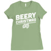 beery christmas hops drinking beer funny Ladies Fitted T-Shirt