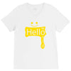 hello world V-Neck Tee