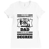 Never Underestimate A Dad With An Engineering Degree Ladies Fitted T-Shirt