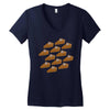 ugly pumpkin pie Women's V-Neck T-Shirt