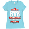 proud dad son Ladies Fitted T-Shirt