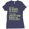 10 kinds of people binary Ladies Fitted T-Shirt