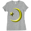 gay pride star and crescent Ladies Fitted T-Shirt