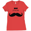 big stache Ladies Fitted T-Shirt