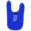 keep calm, we're all mad here Baby Bibs