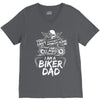 You Cant Scare Me I am Biker Dad V-Neck Tee