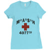 mash 4077th tv division vintage style Ladies Fitted T-Shirt
