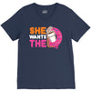 She Wants The D Dunkin Donuts V-Neck Tee