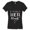 i stole her heart couple Women's V-Neck T-Shirt