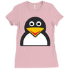 penguin face Ladies Fitted T-Shirt