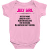 July Girl Hated By Many Baby Onesie