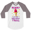 birthday troll mommy 3/4 Sleeve Shirt