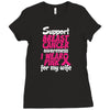 I Wear Pink For My Wife Ladies Fitted T-Shirt