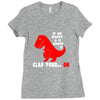 funny dino Ladies Fitted T-Shirt