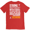 Strong Independent Motivated Gemini V-Neck Tee