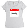 title of day of the week sunday thursday day of the week Women's Triblend Scoop T-shirt