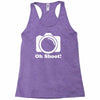 oh shoot camera Racerback Tank