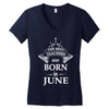 The best teachers are born in June Women's V-Neck T-Shirt