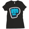 pewdiepie the blue brofist Ladies Fitted T-Shirt