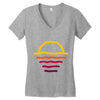 sunset line Women's V-Neck T-Shirt