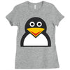 penguin face Ladies Fitted T-Shirt