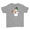 smiling snowman holding out christmas Youth Tee