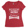 never underestimate the strength and power of a cancer survivor Women's Triblend Scoop T-shirt