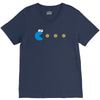 funny 80s pacman cookie monster retro gaming V-Neck Tee