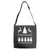 christmas scene reindeer funny Adjustable Strap Totes