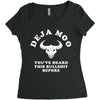 deja moo you've heard this bullshit before Women's Triblend Scoop T-shirt