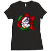 christmas wreath bluebie bust by bluekazenate Ladies Fitted T-Shirt