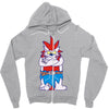 wild aztec monster Zipper Hoodie