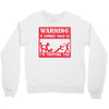 warning if zombies chase us i'm tripping you Crewneck Sweatshirt