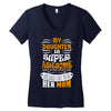 My Daughter Is Super Awesome Her Mom Women's V-Neck T-Shirt