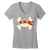 ninja pirate jolly roger Women's V-Neck T-Shirt